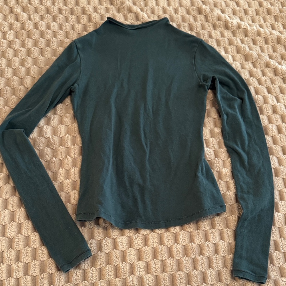 SKIMS Long Sleeve Crewneck Top in Deep Teal